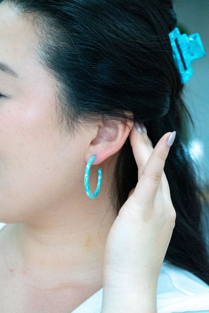 Camy Hoops - Aquamarine