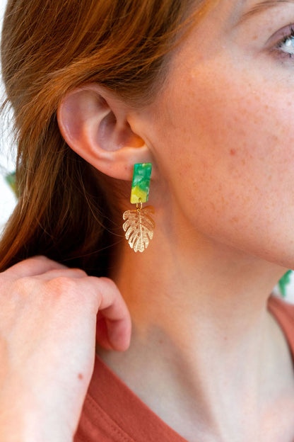 Mini Belize Earrings - Green