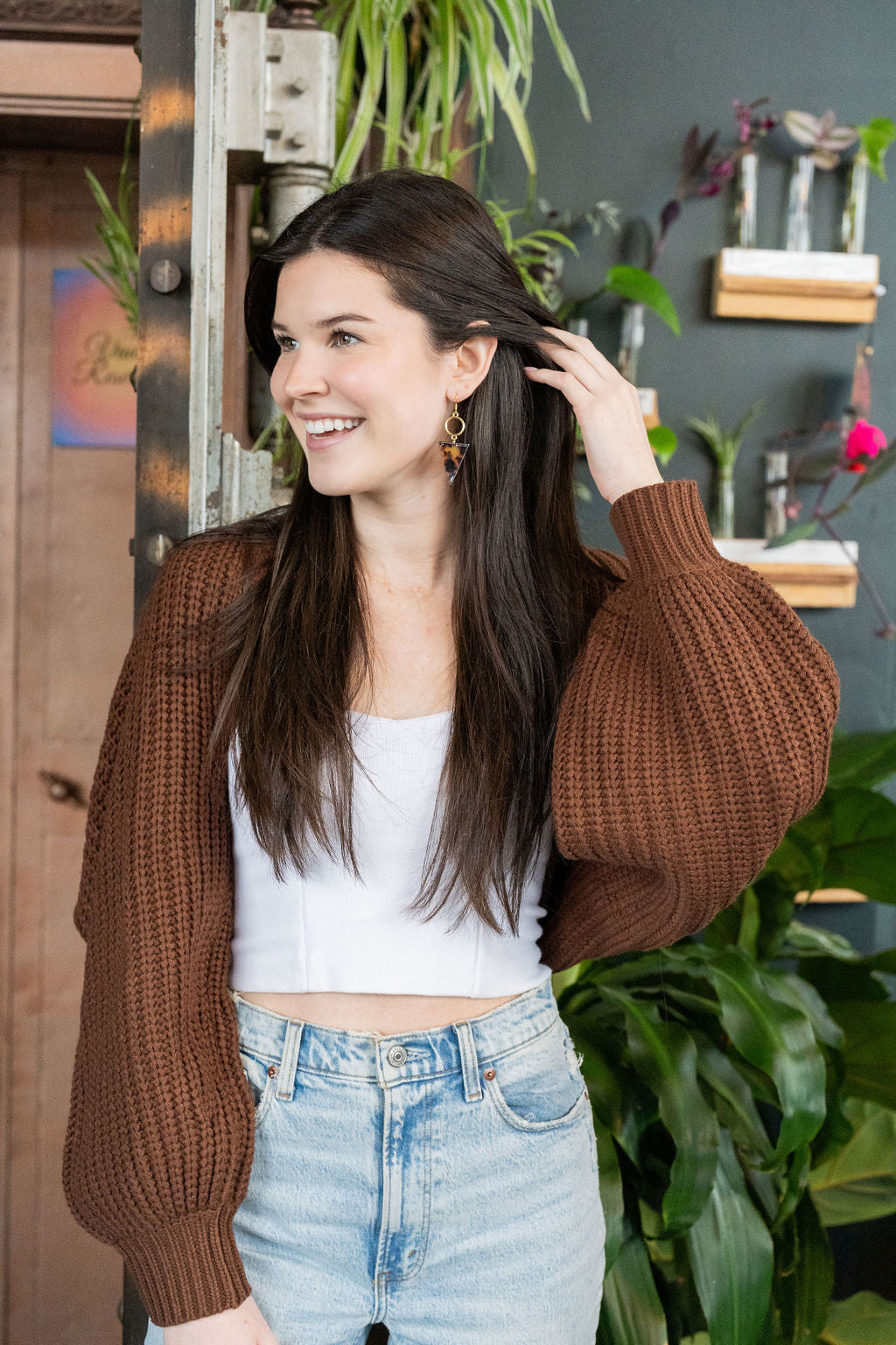 Olivia Earrings - Tortoise