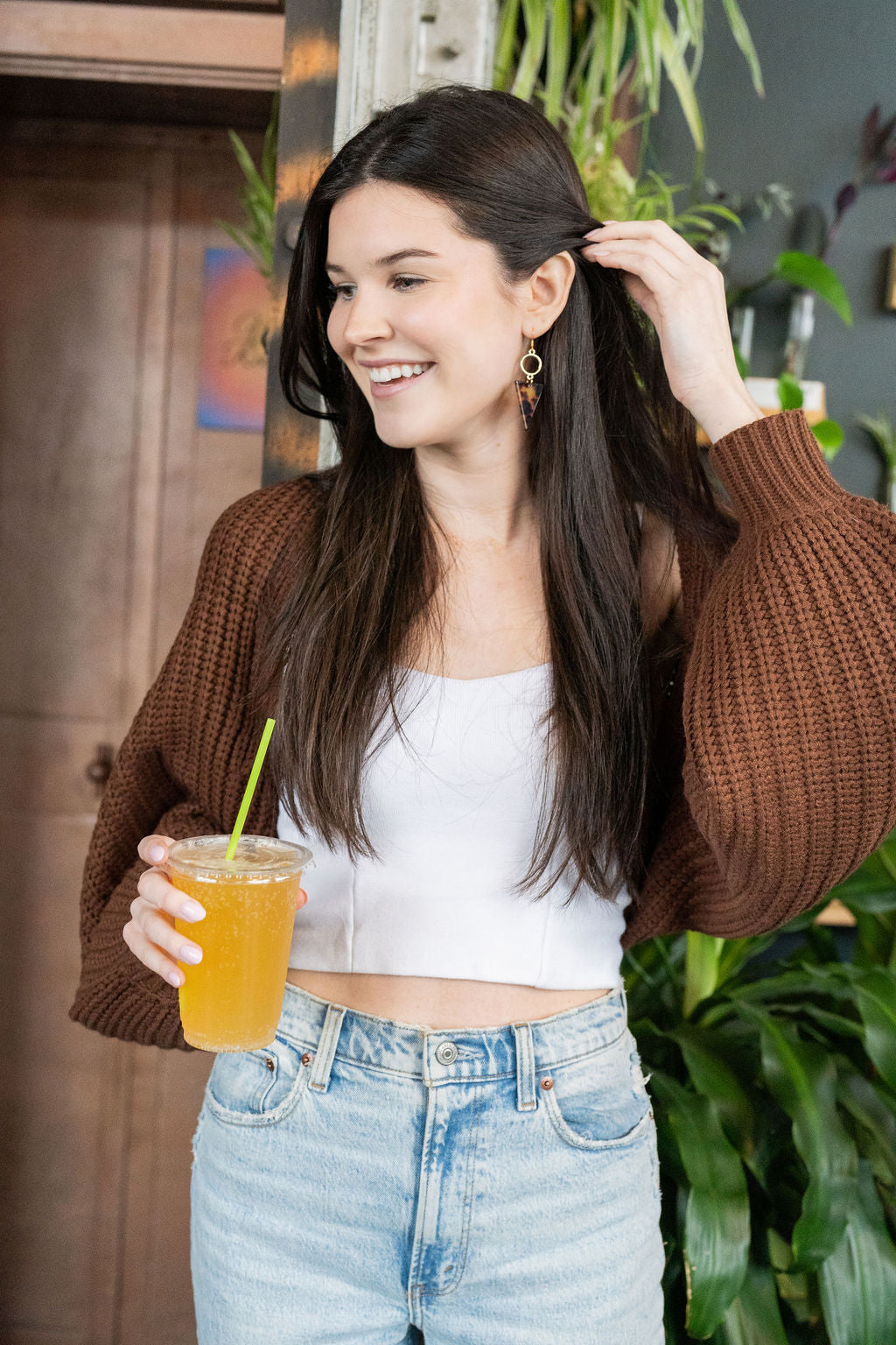 Olivia Earrings - Tortoise