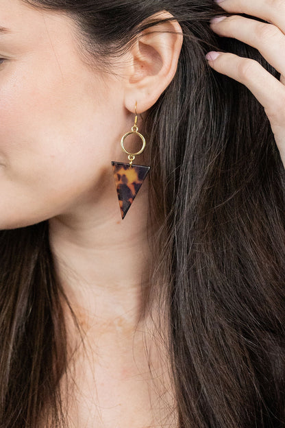 Olivia Earrings - Tortoise