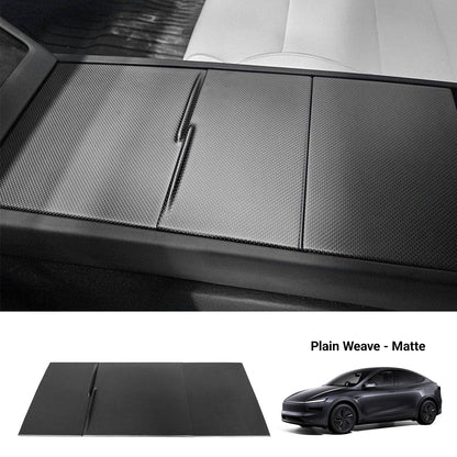 Dry Carbon Fiber Center Console Cover For Tesla Model Y Juniper / Model 3 Highland