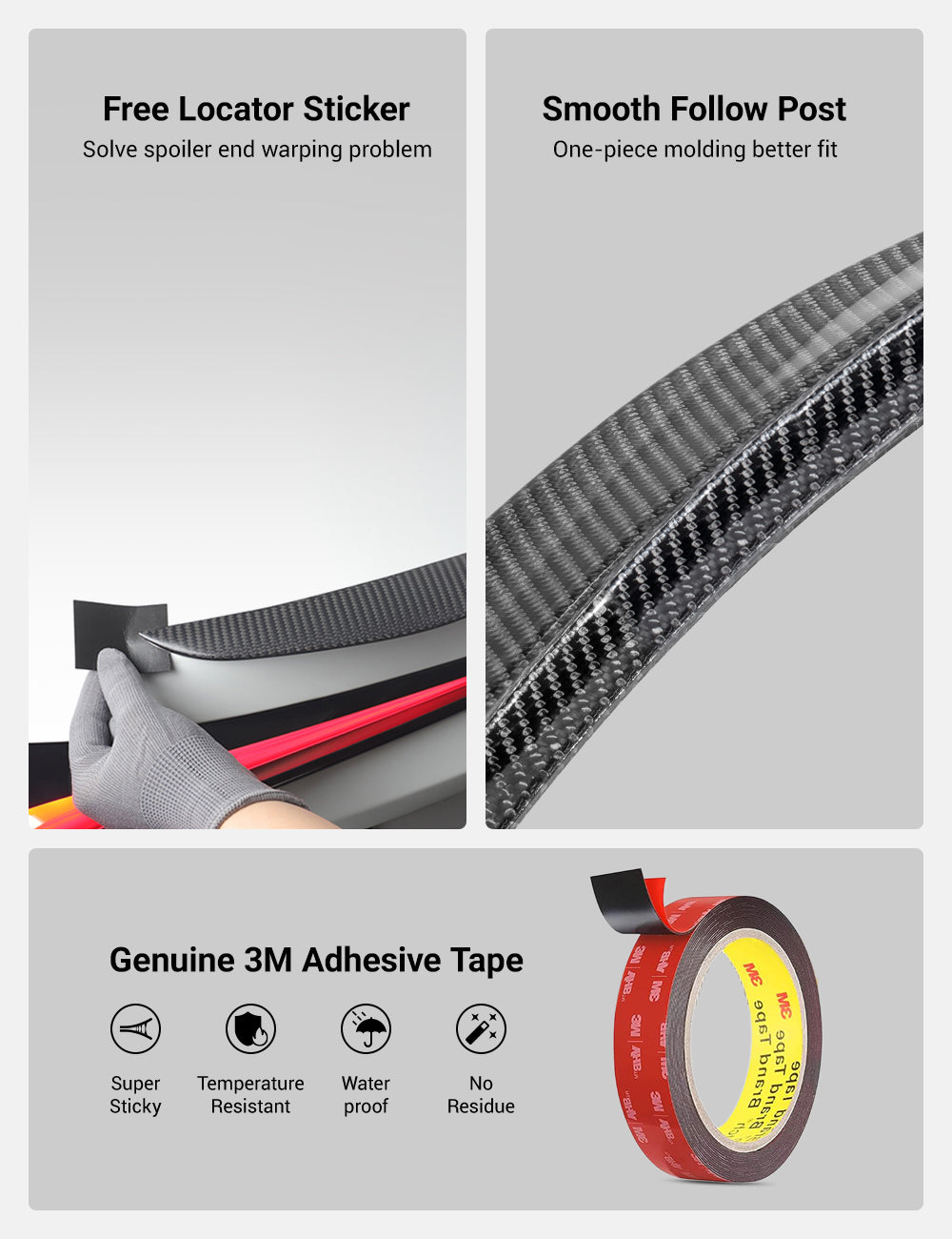 Performance Style Dry Carbon Fiber Spoiler for Tesla Model Y Juniper 2025+