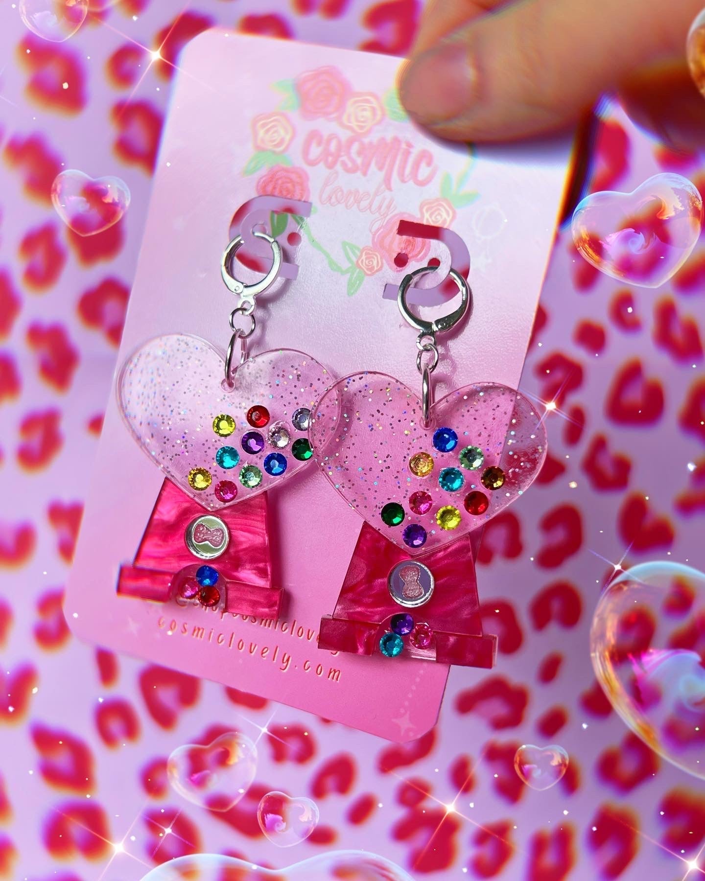 Heart Gumball Earrings