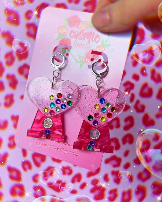 Heart Gumball Earrings