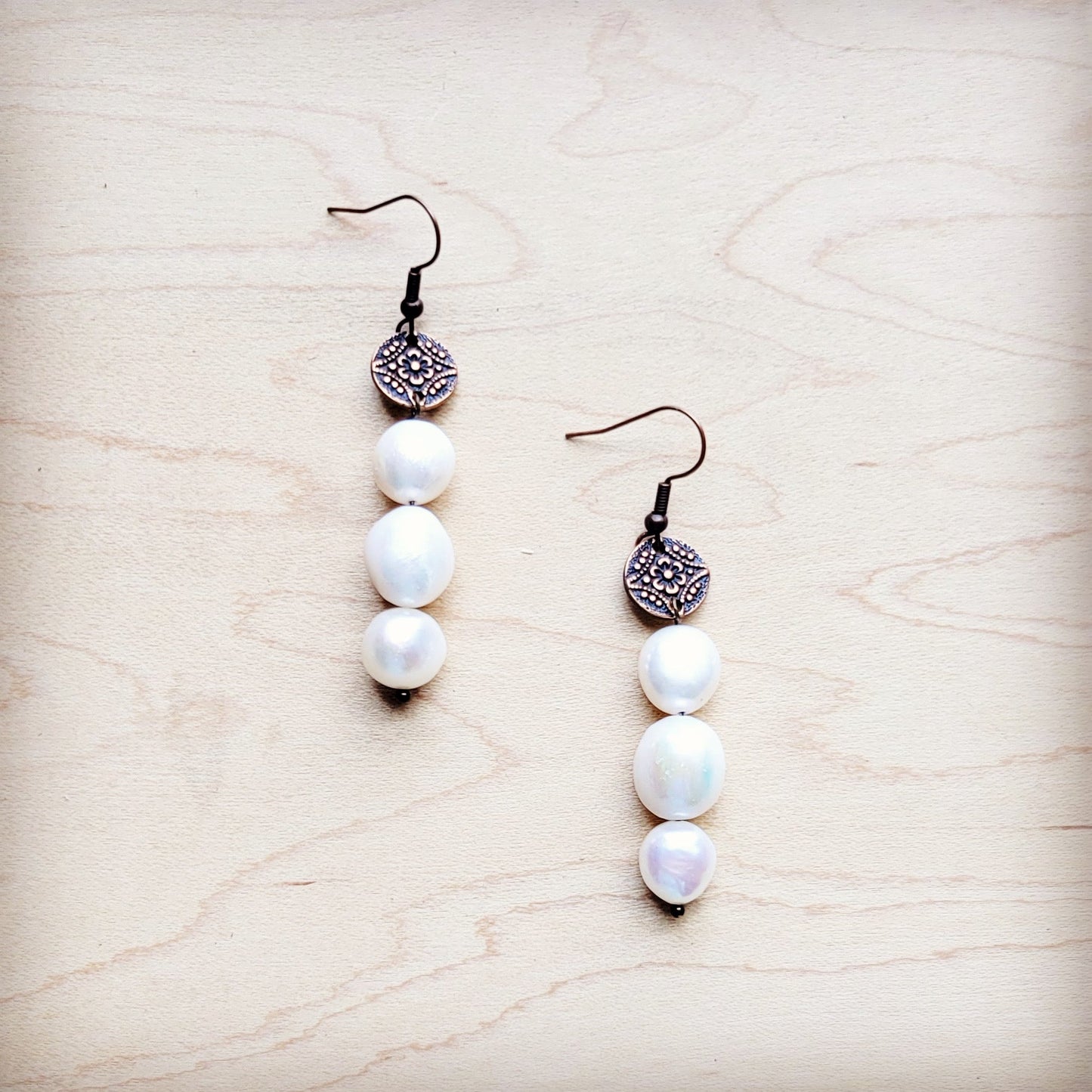 Genuine Freshwater Potatoe Pearl Earrings Wedding Collection 220i