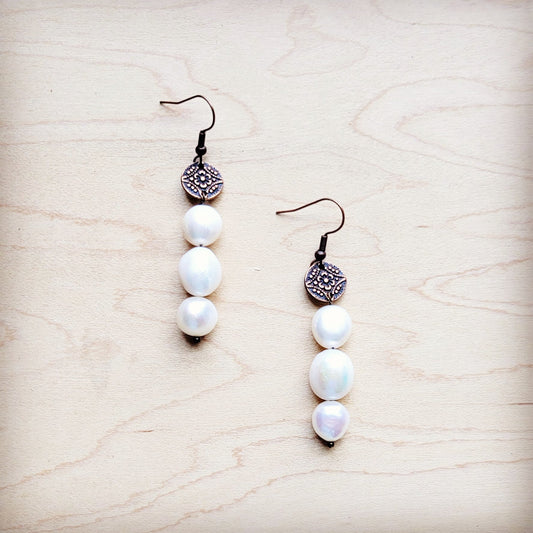 Genuine Freshwater Potatoe Pearl Earrings Wedding Collection 220i