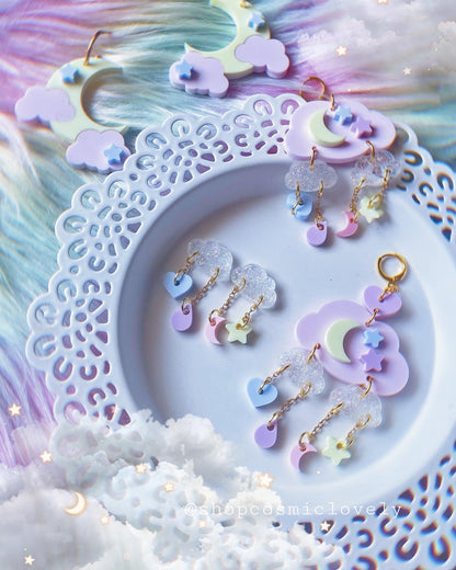 KAWAII CLOUD DANGLE STUDS