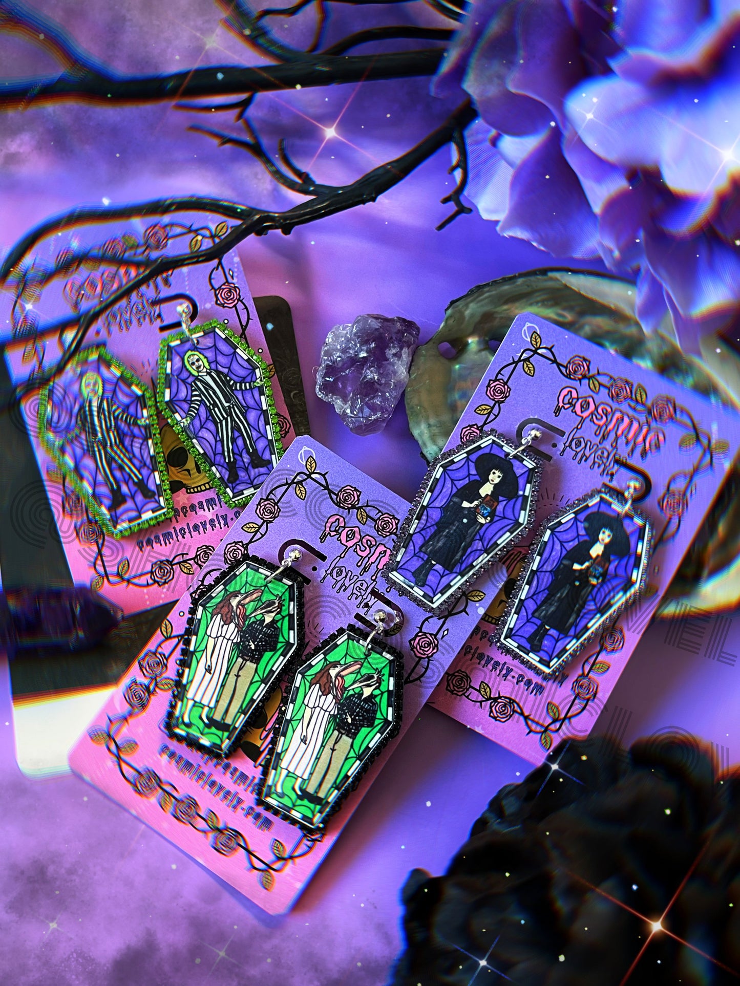 Beetle Coffin Earrings