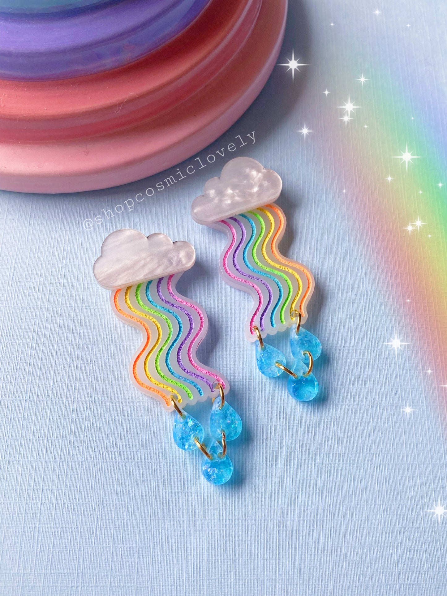 Wavy Rainbow Earrings
