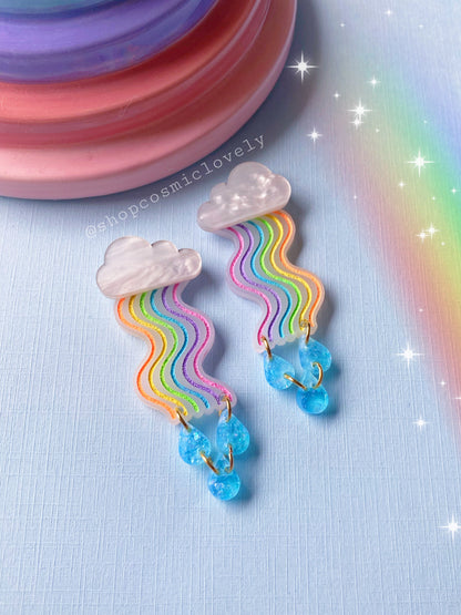 Wavy Rainbow Earrings