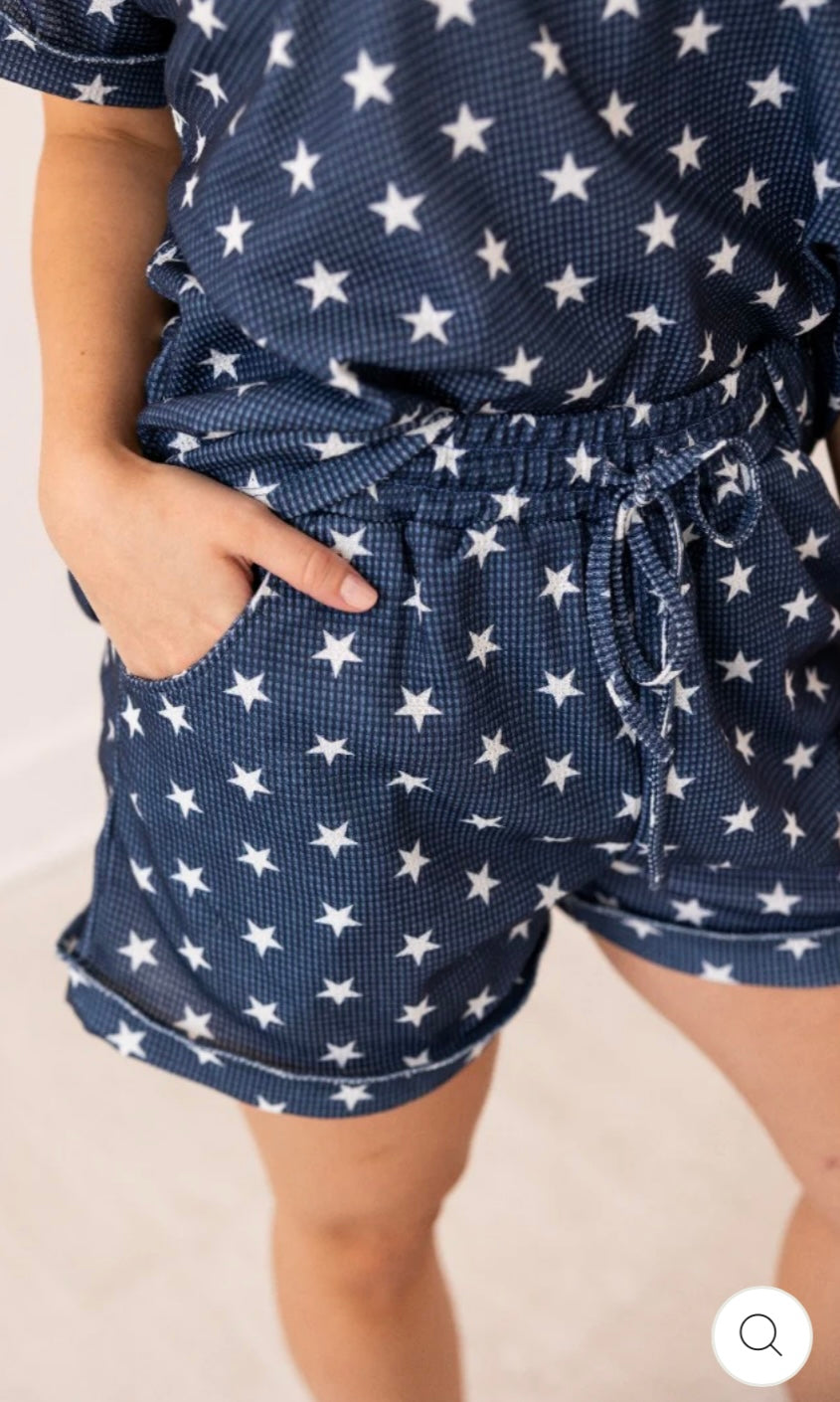 Navy Star Shorts
