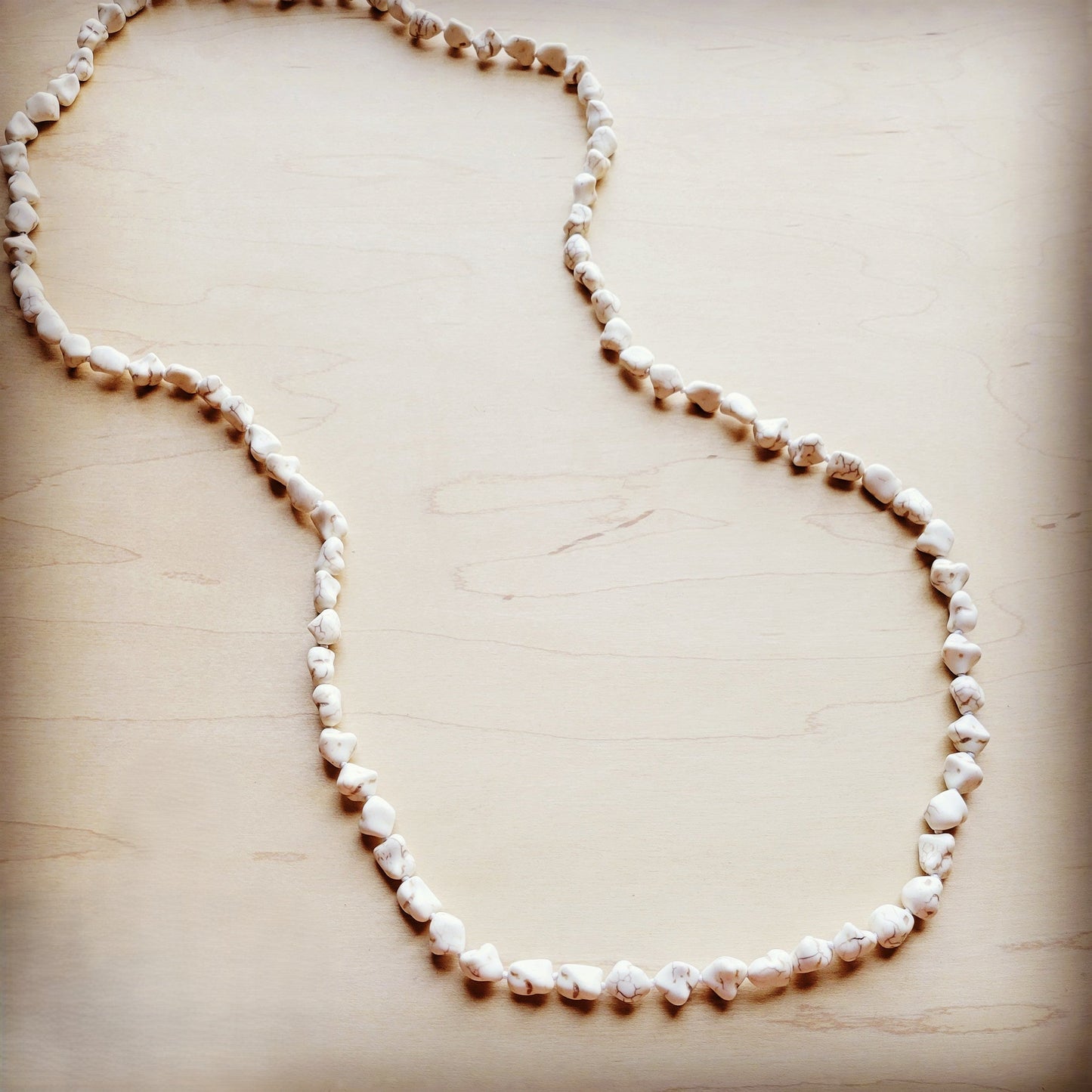 Boho Beaded Layering Necklace in White Turquoise 254q