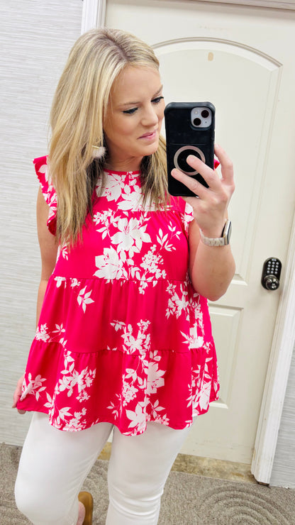 Hot Pink Petals Blouse