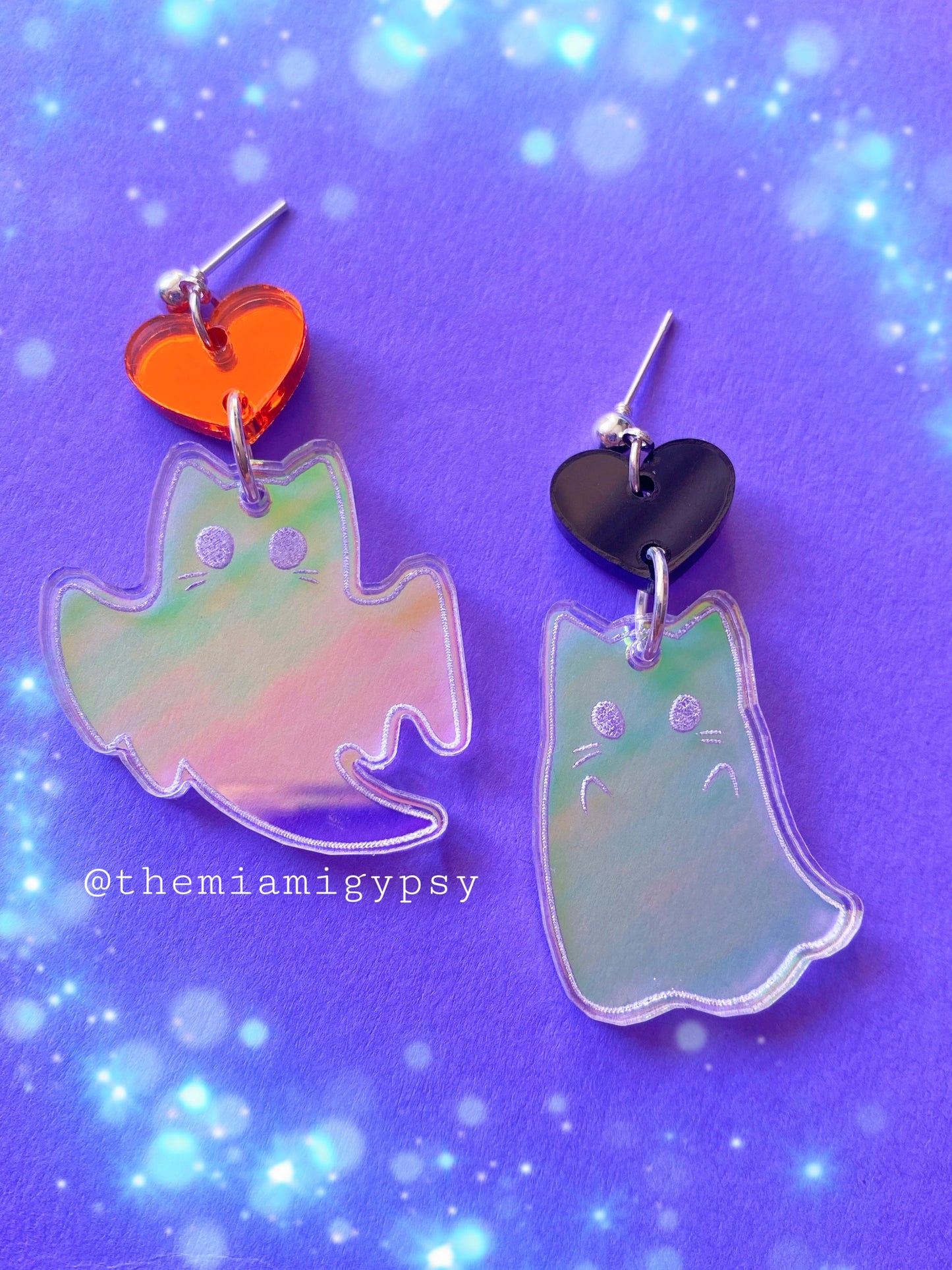 Ghost Kitty Earrings
