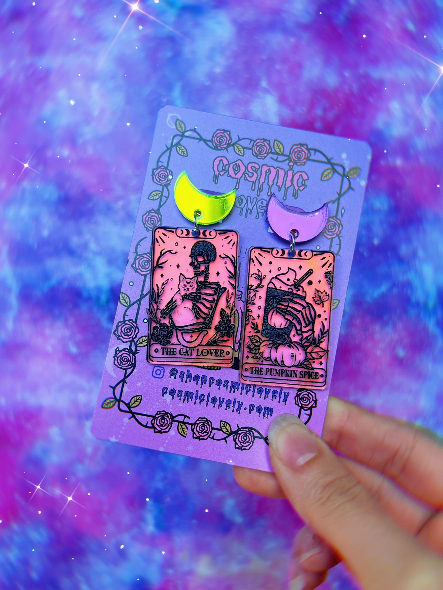 Halloween Tarot Card Earrings