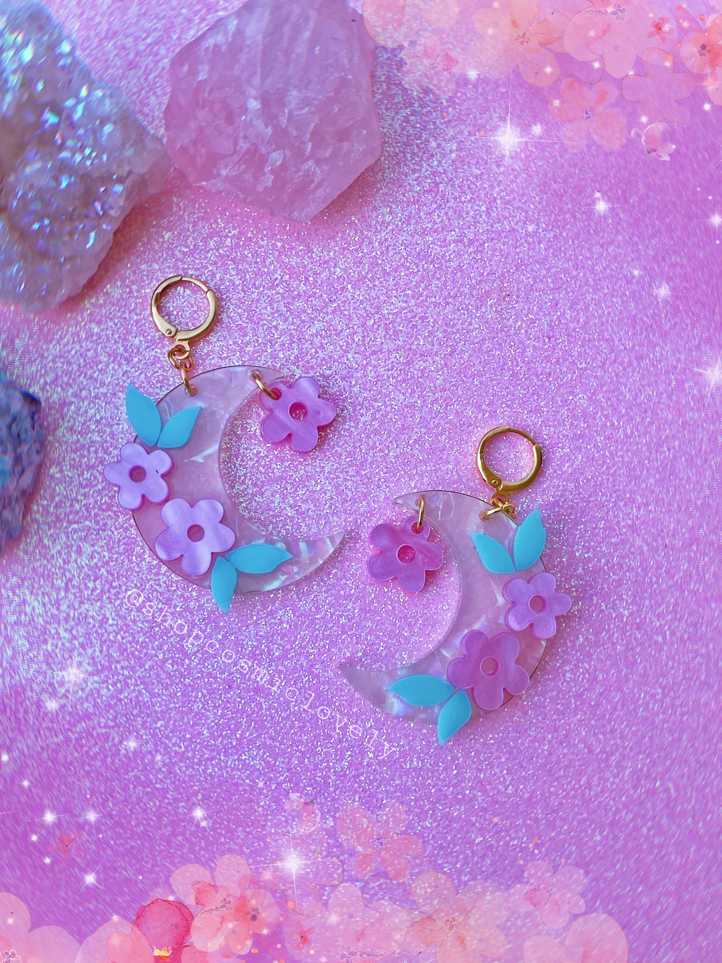 Moon Flower Earrings