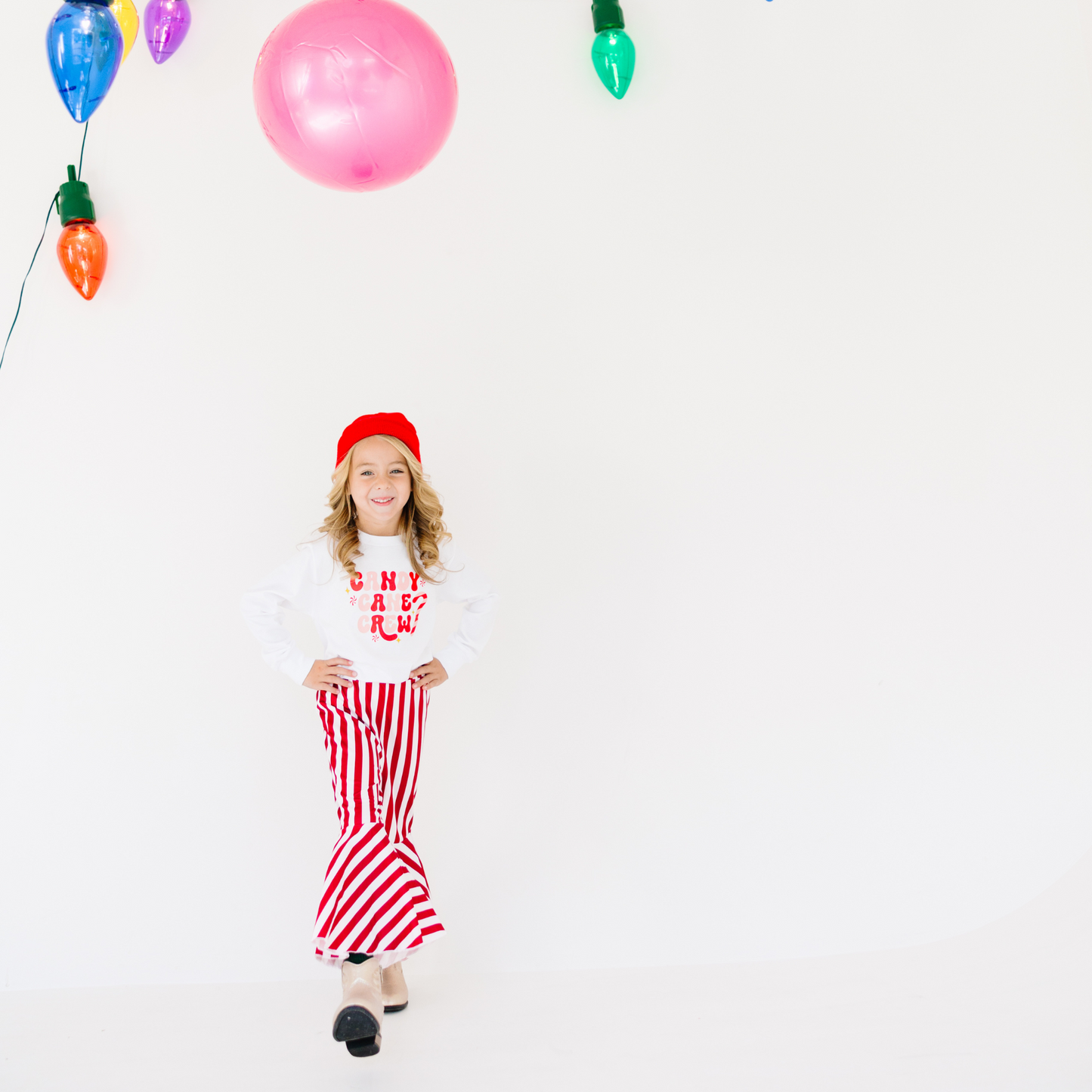 Candy Cane Crew Sweater