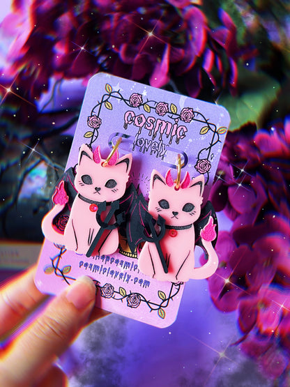 Devil Kitty Earrings