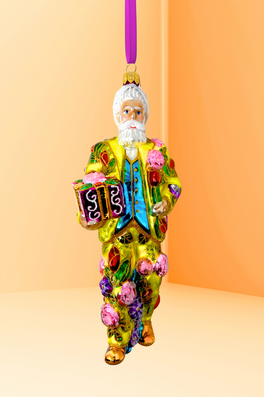 Fresh Squeezed Santa Polish Glass Ornament