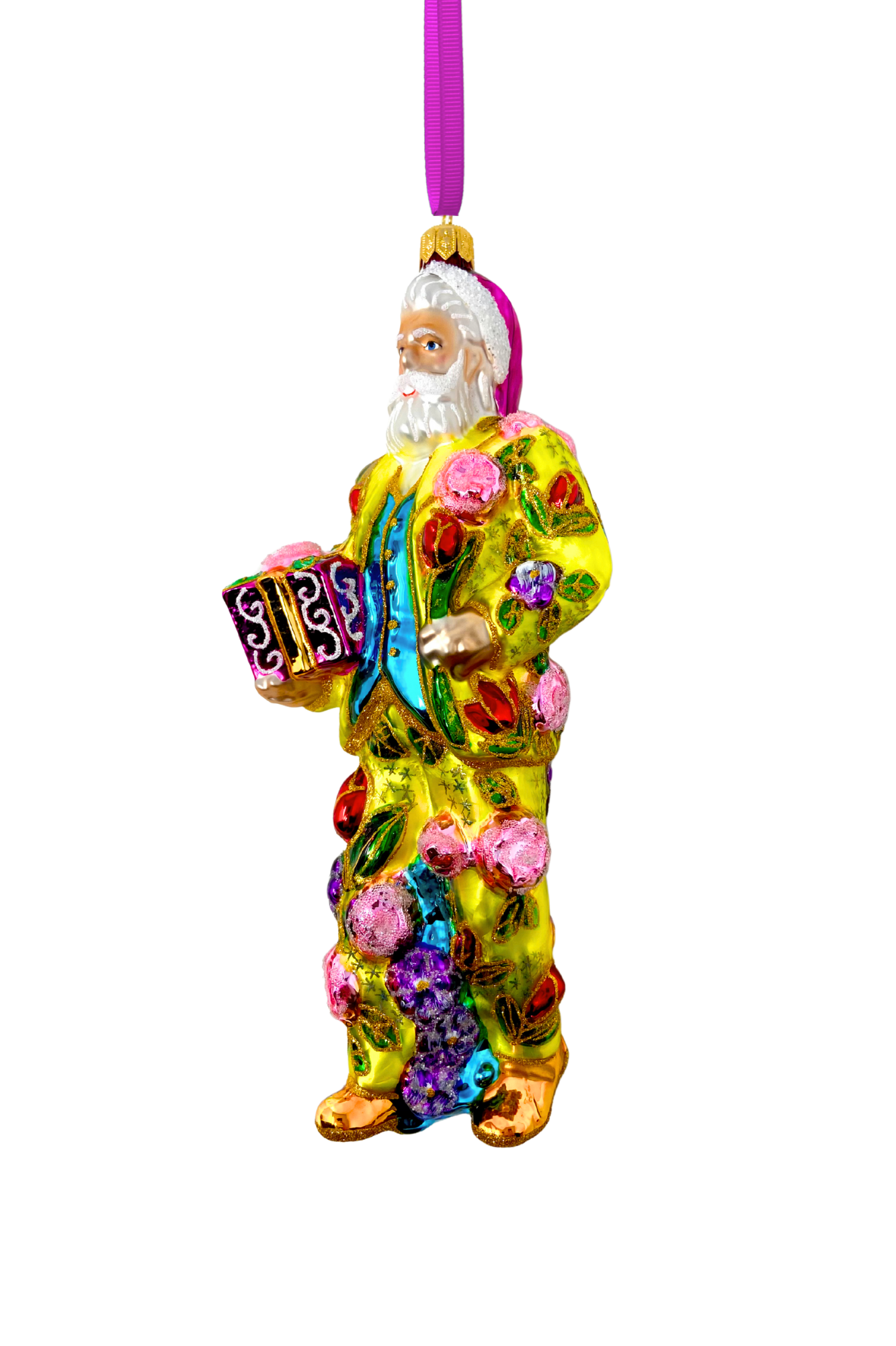 Fresh Squeezed Santa Polish Glass Ornament