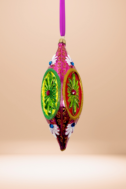 Viva Coin Glass Ornament