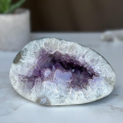 Amethyst cave, amazing small cave geodes, amethysts crystals for decoration, healing crystals