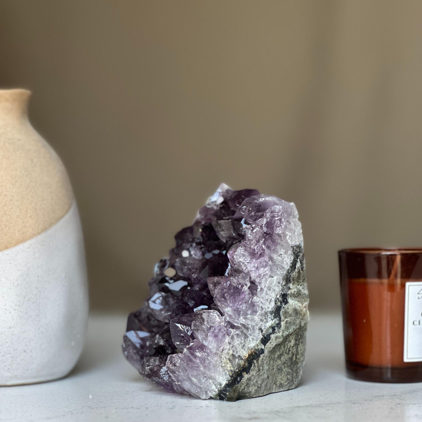 Amethyst Geode, Large Cluster, Premium quality stone from Uruguay, Deep Purple Crystal