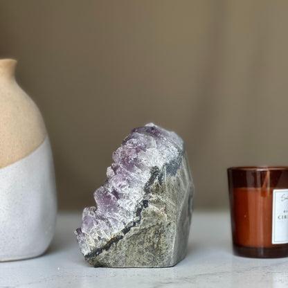 Amethyst Geode, Large Cluster, Premium quality stone from Uruguay, Deep Purple Crystal