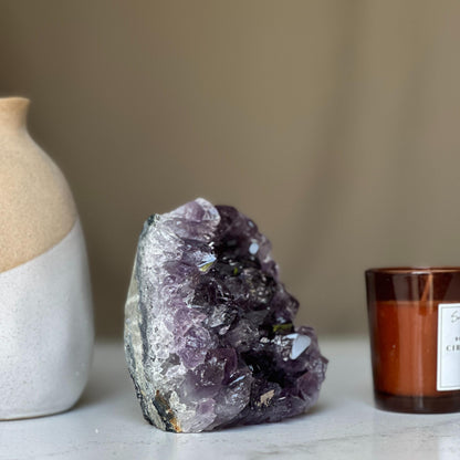 Amethyst Geode, Large Cluster, Premium quality stone from Uruguay, Deep Purple Crystal