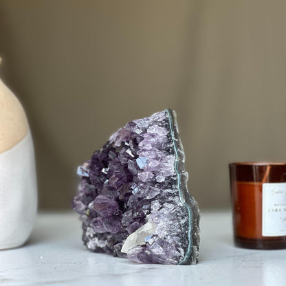 Amethyst geode Large crystal cluster with FREE GIFT BOX