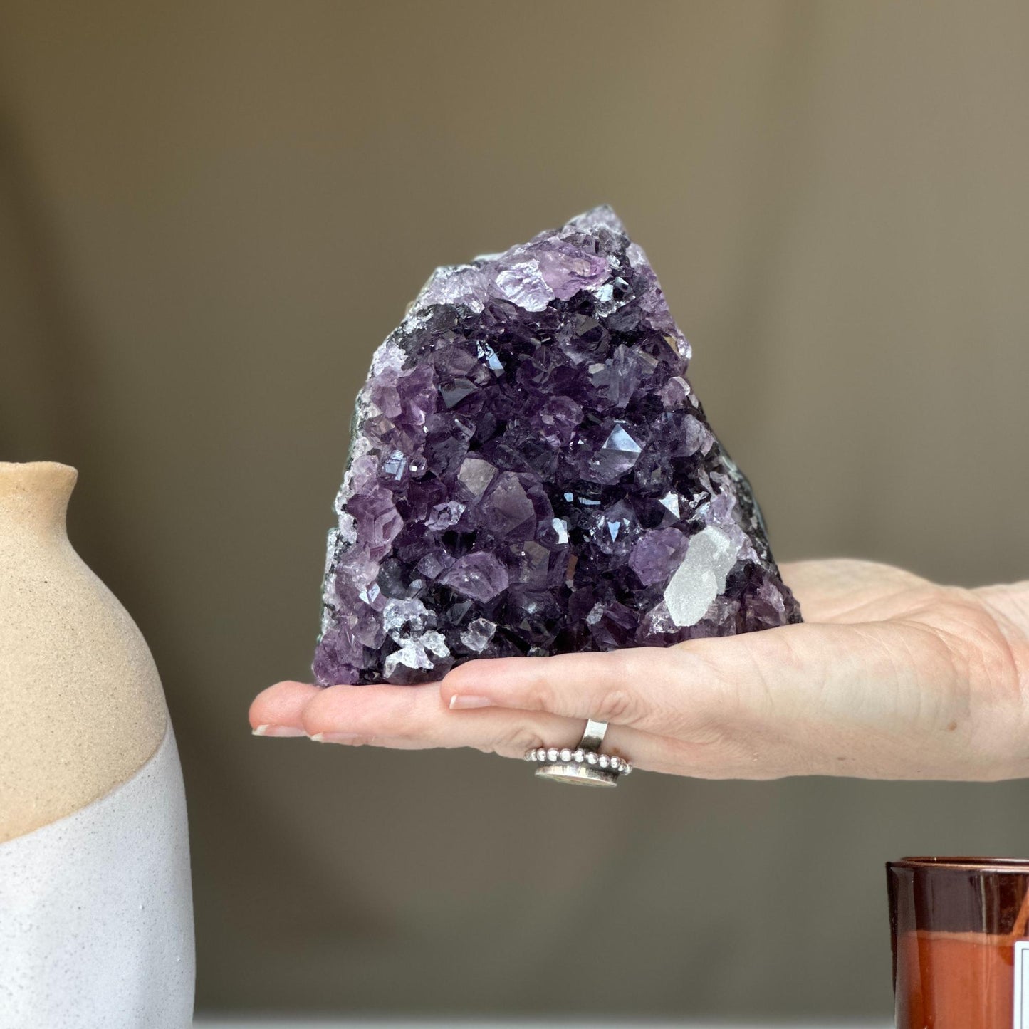 Amethyst geode Large crystal cluster with FREE GIFT BOX