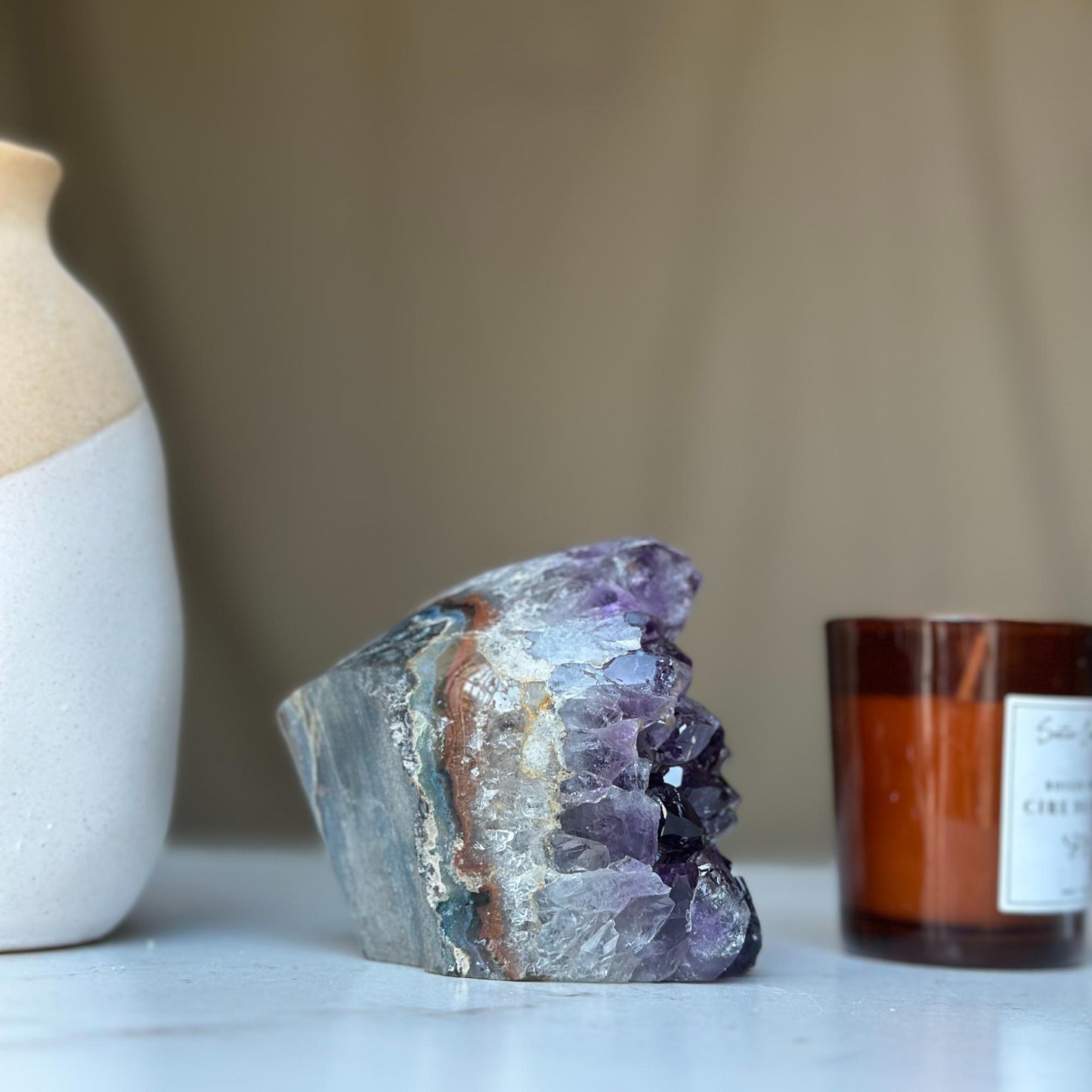 Amethyst geode Large crystal cluster with FREE GIFT BOX