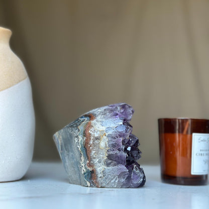 Amethyst geode Large crystal cluster with FREE GIFT BOX