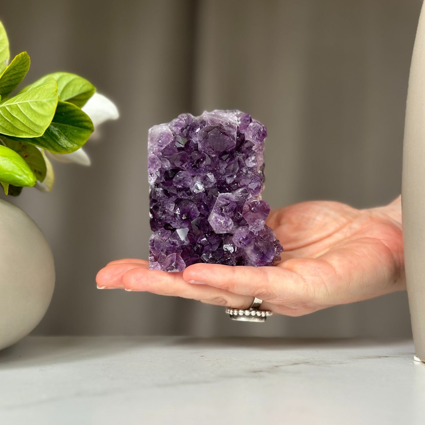 Large crystals, Amethyst geode, Anxiety relief, Stay safe gift