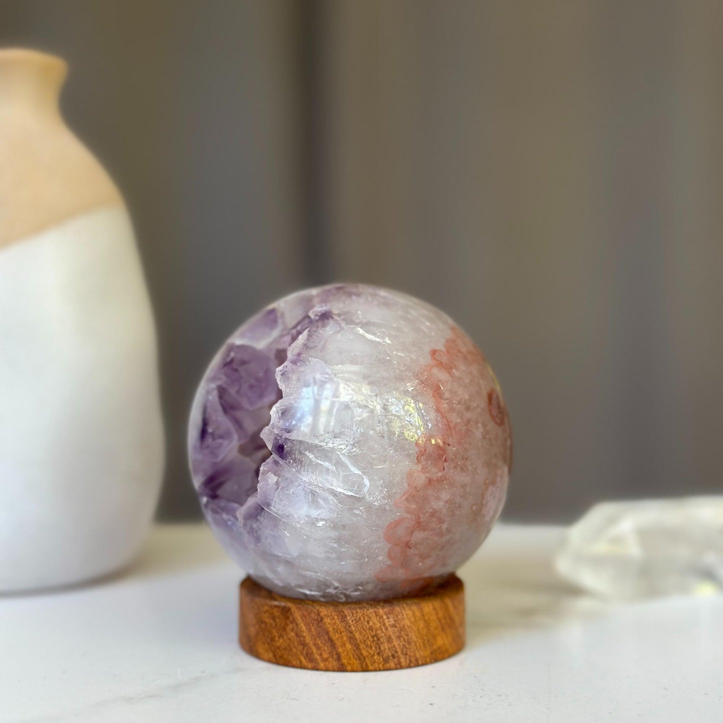 Amethyst Geode Sphere with Stand