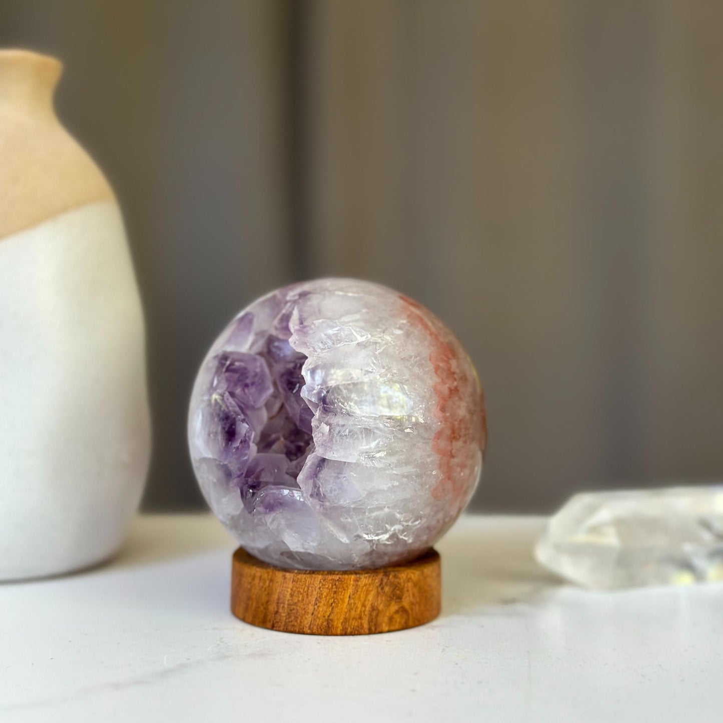 Amethyst Geode Sphere with Stand