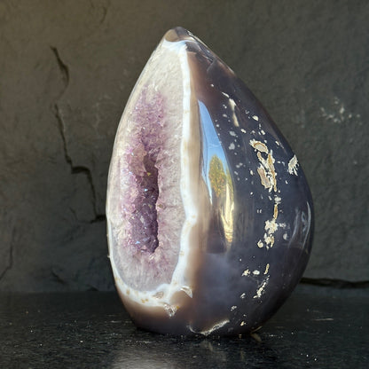 Huge Amethyst Geode Cave, 8 inches Amethyst Self Standing Cluster
