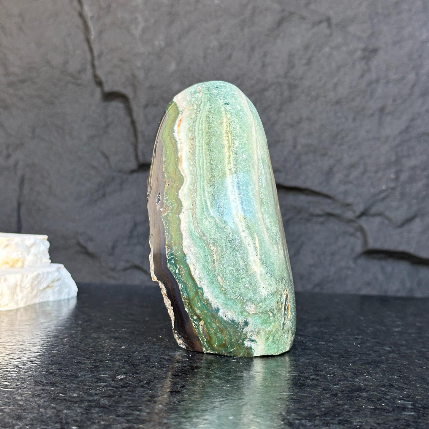 Green Gemstone, perfect trendy gift for crystal lovers, Green Jasper Flame