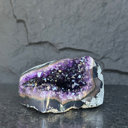 Semi precious stones, natural purple crystal