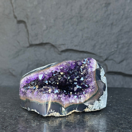 Semi precious stones, natural purple crystal