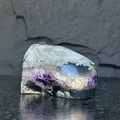 Semi precious stones, natural purple crystal