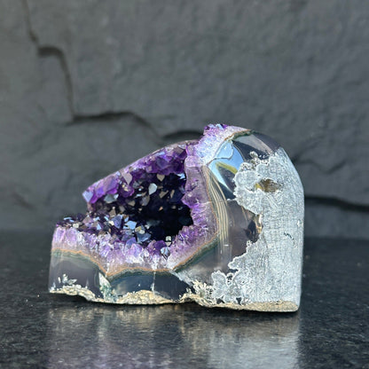 Semi precious stones, natural purple crystal