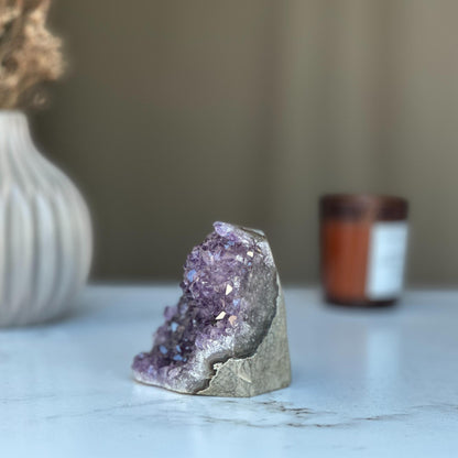 Deep Purple Project Amethyst Crystal ON SALE, galaxy amethyst geode for home decoration