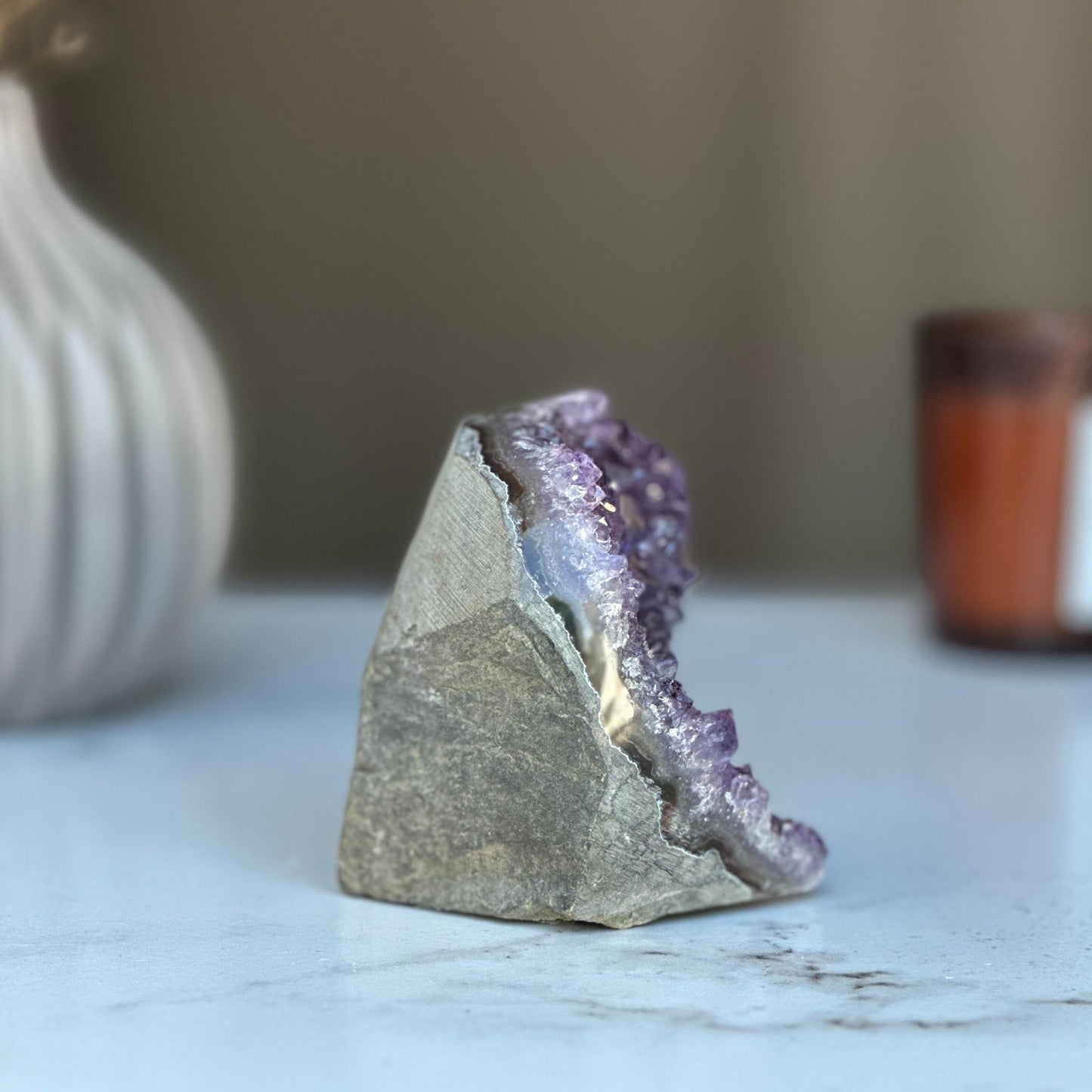Deep Purple Project Amethyst Crystal ON SALE, galaxy amethyst geode for home decoration