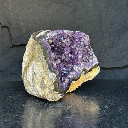 Amethyst Centerpiece Cave Geode with Agate Formations, Toptable Home Decor Crystal, High Quality Quartz Cluster from Uruguay