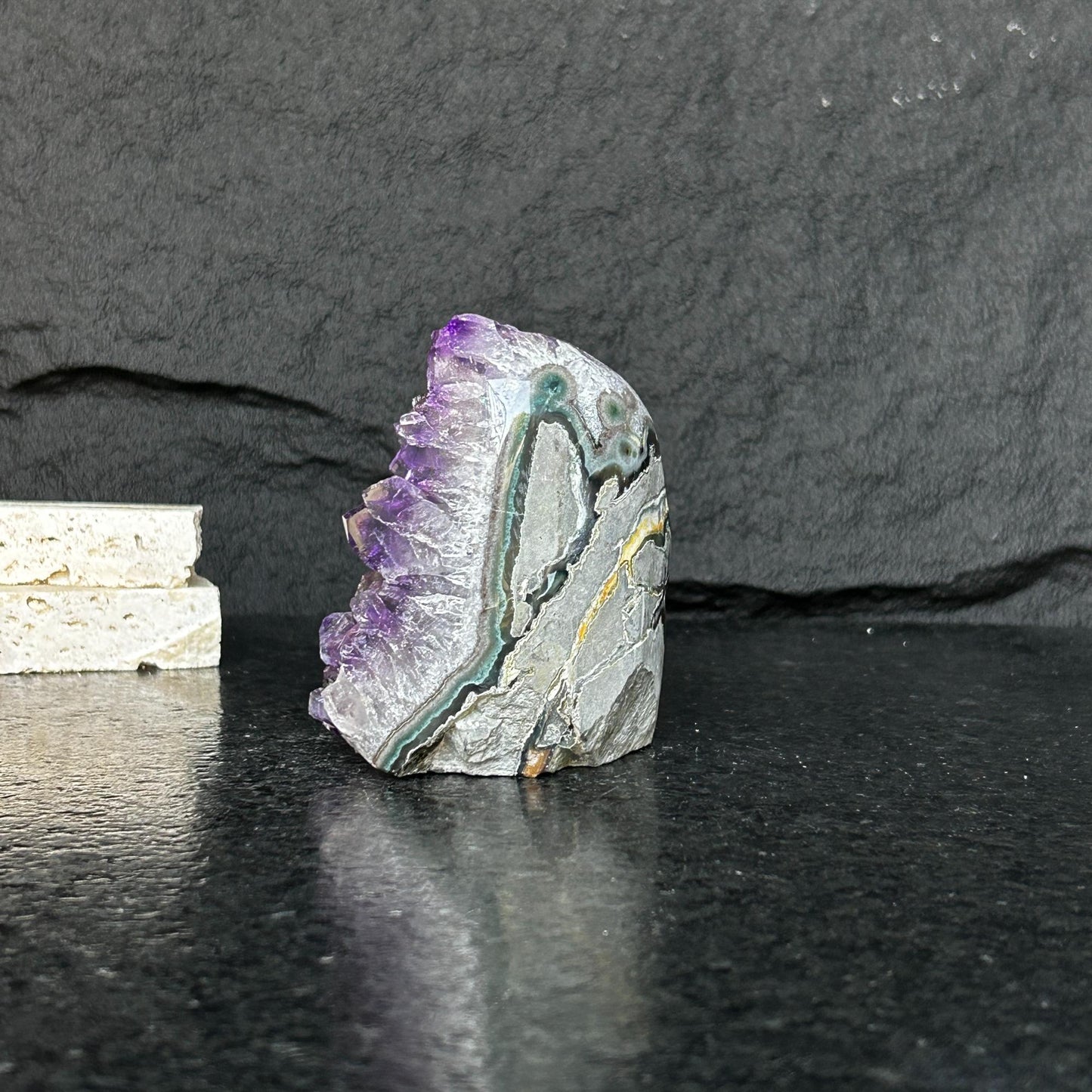 Cathedral Amethyst geode, Unique raw amethyst cluster