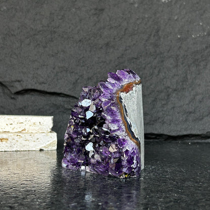 Large Amethyst geode, Unique crystal cluster with Agate formations