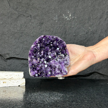 Large crystals (2 Lb) Amethyst geode with Agate formations