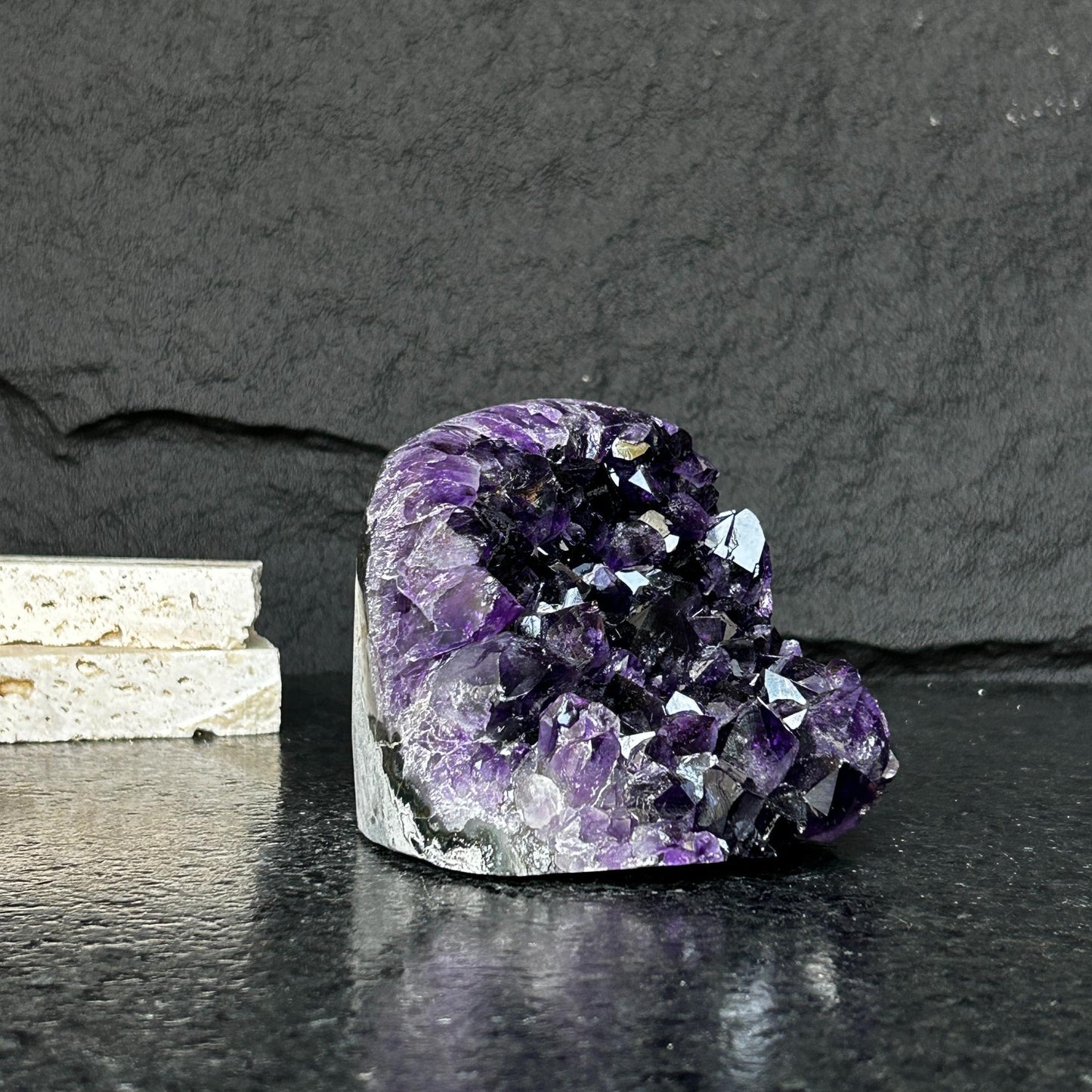 Large crystals (2 Lb) Amethyst geode with Agate formations